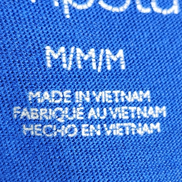 BumpStart Blue Long Sleeve Ruched Sides Cotton Blend Maternity Top Size Medium - Picture 6 of 9